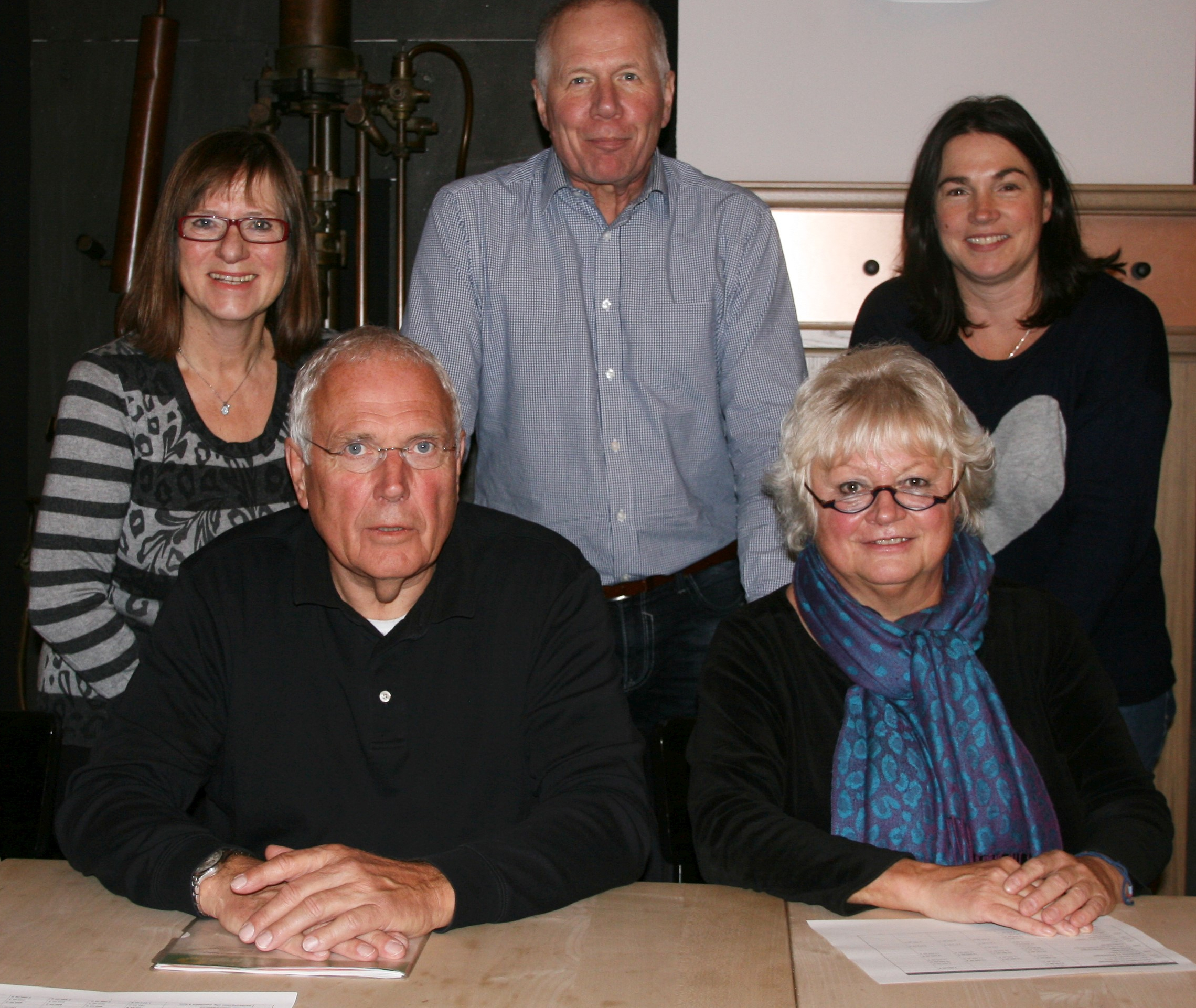 v.l. Vorstand des Ortsverbands Grüne Ratingen am 07.12.2015: Edeltrraud Bell, Thomas Pokladek, Alexander Wirth, Mareike Wingerath, Ute Meier