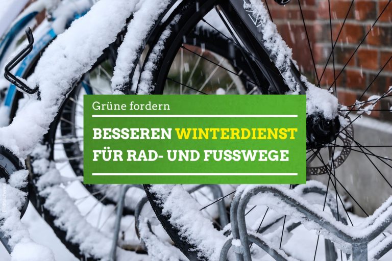 Grüne fordern besseren Winterdienst für Rad- und Fußwege