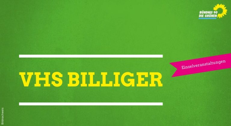 Grüne: VHS soll billiger werden