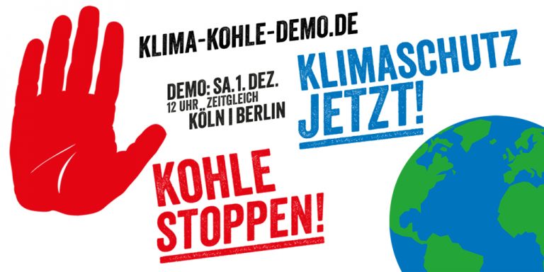 “Kohle stoppen – Klimaschutz jetzt!”