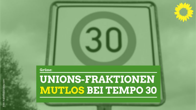 Grüne: Unions-Fraktionen mutlos bei Tempo 30