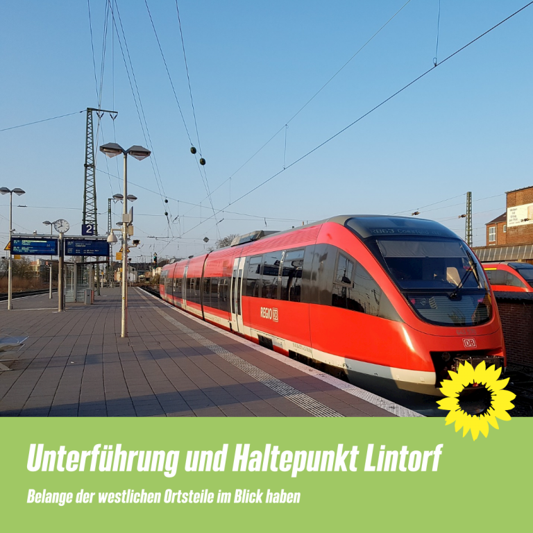 Unterführung und S-Bahnhaltepunkt Lintorf: Belange der westlichen Ortsteile im Blick haben